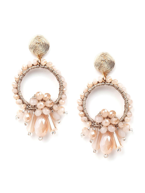 

ODETTE Pink Oval Drop Earrings