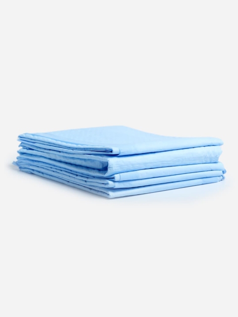 

WIGGLE TWIDDLE Set Of 5 Blue Solid Leakproof Scented Pet Training Pad