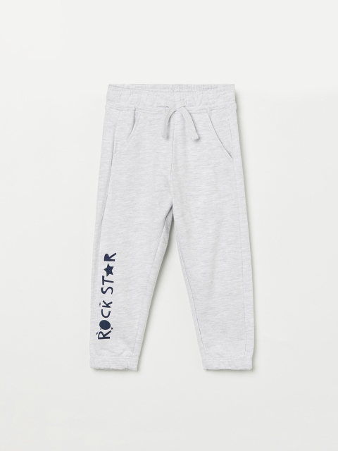 

Juniors Boys Grey Melange Solid Joggers
