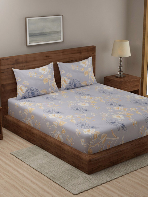 

TAG 7 Multicoloured Printed Cotton 210 TC 2 King Bedsheet with 4 Pillow Covers, Multi