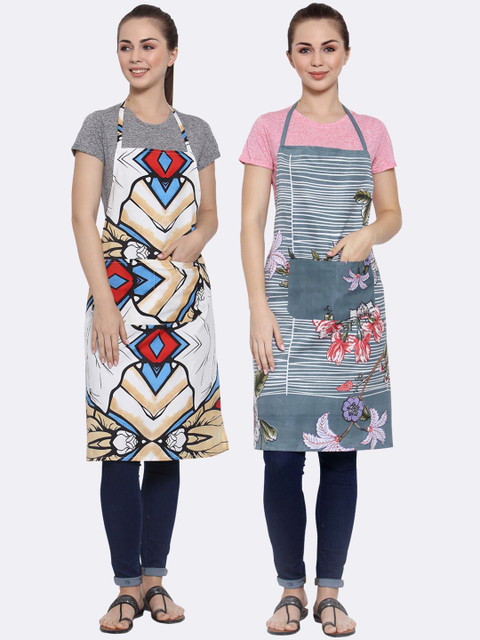 

Arrabi Pack of 2 Multi Printed Aprons