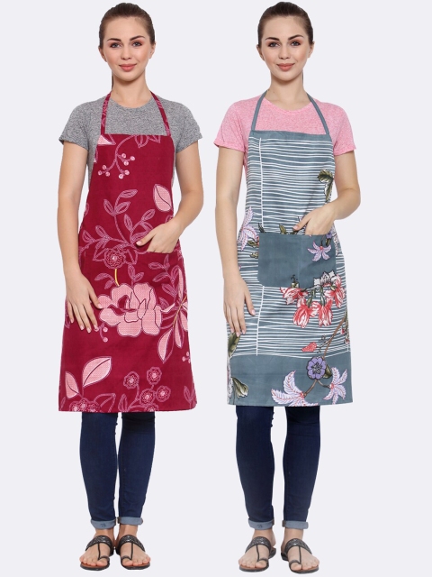 

Arrabi Pack of 2 Multi Printed Aprons