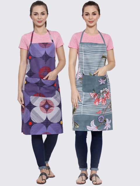 

Arrabi Pack of 2 Multi Printed Aprons