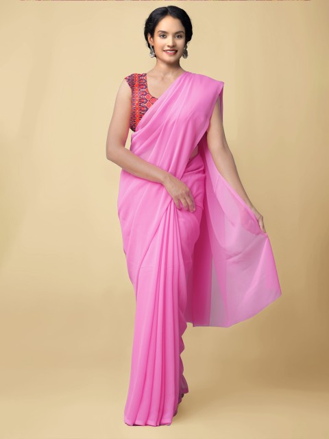 

Unnati Silks Pink Bhagalpuri Saree
