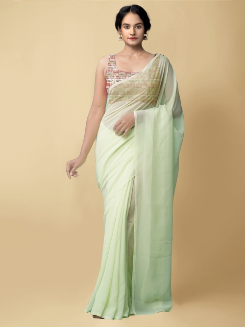 

Unnati Silks Green Bhagalpuri Saree
