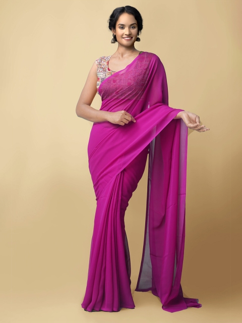 

Unnati Silks Purple Bhagalpuri Saree