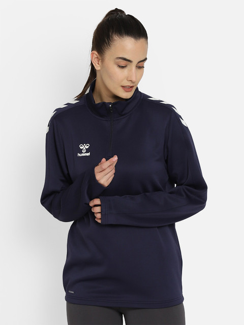 

hummel Women Navy Blue Printed Sweatshirt