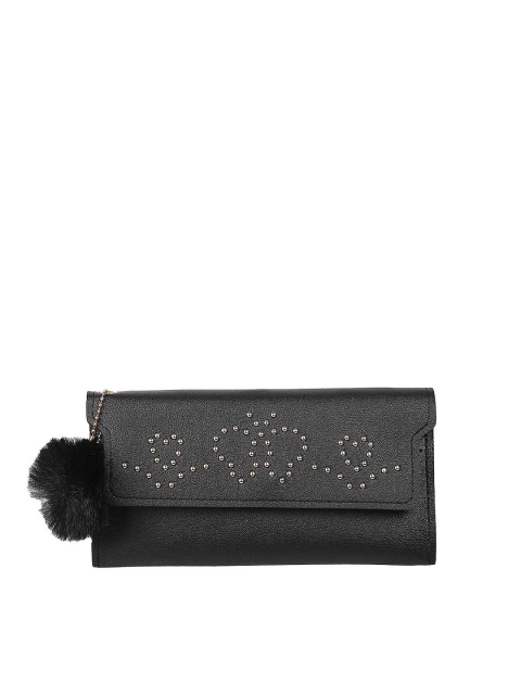 

WALKWAY by Metro Black Embellished Envelope Clutch