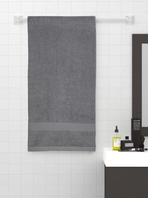 

Raymond Home Grey Solid 380 GSM Cotton Bath Towel