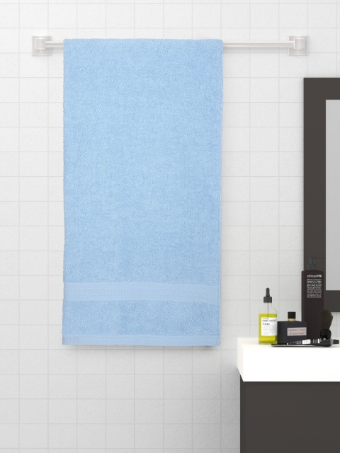 

Raymond Home Blue Solid Cotton 450 GSM Bath Towel