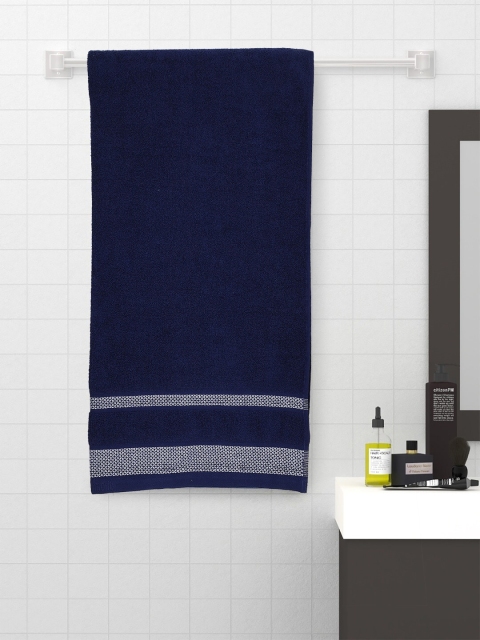 

Raymond Home Blue Solid Extra Absorbent Premium Grade Cotton 300 GSM Bath Towel