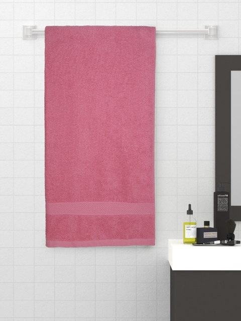

Raymond Home Pink Solid Cotton 380 GSM Bath Towel