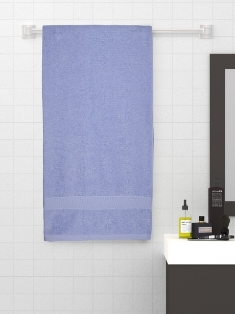 

Raymond Home Blue Solid Cotton 380 GSM Bath Towel