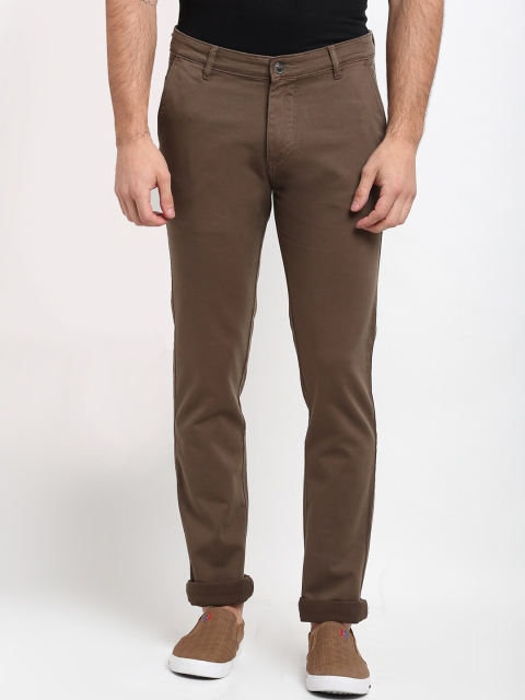 

La Mode Men Brown Slim Fit Chinos Trousers