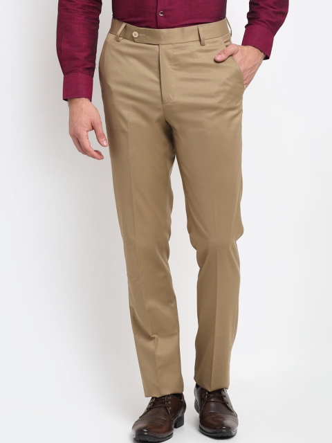 

La Mode Men Beige Formal Trousers