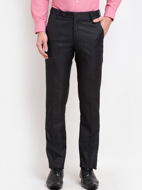 

La Mode Men Black Formal Trousers