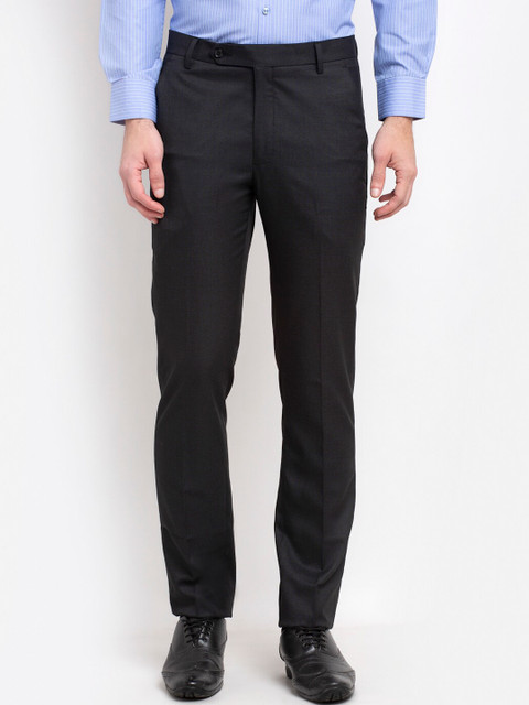 

La Mode Men Black Formal Trousers