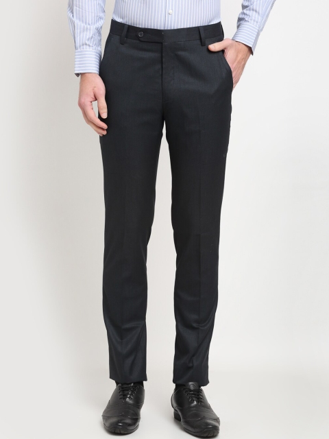 

La Mode Men Charcoal Black Formal Trousers