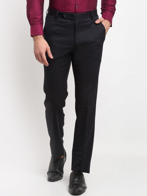 

La Mode Men Black Formal Trousers