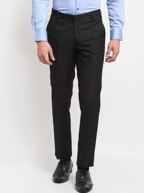 

La Mode Men Black Formal Trousers