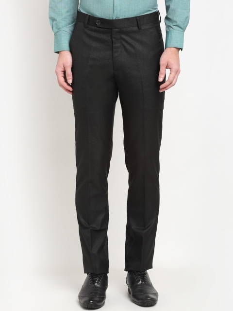 

La Mode Men Black Formal Trousers