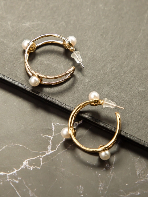 

anore Gold-Toned Classic Hoop Earrings