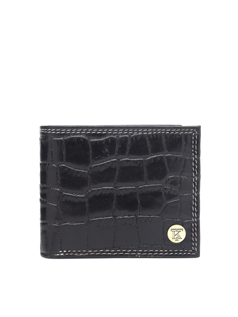 

Teakwood Leathers Men Brown Textured Leather Two Fold Wallet