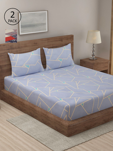 

TAG 7 Multicoloured Printed Cotton 210 TC 2 King Bedsheet with 4 Pillow Covers, Multi