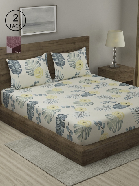 

TAG 7 Multicoloured Floral 210 TC 2 King Bedsheet with 4 Pillow Covers, Multi