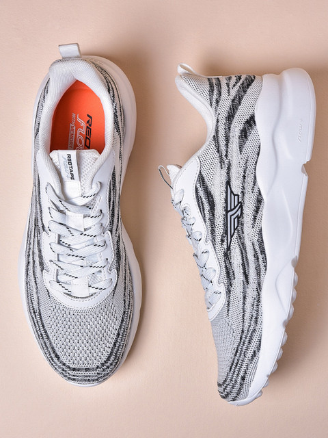 

Red Tape Men White & Black Mesh Walking Shoes