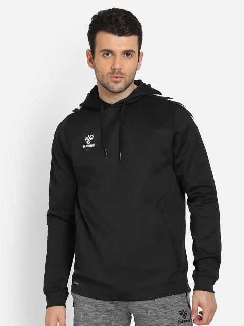 

hummel Men Black Hooded Sweatshirt
