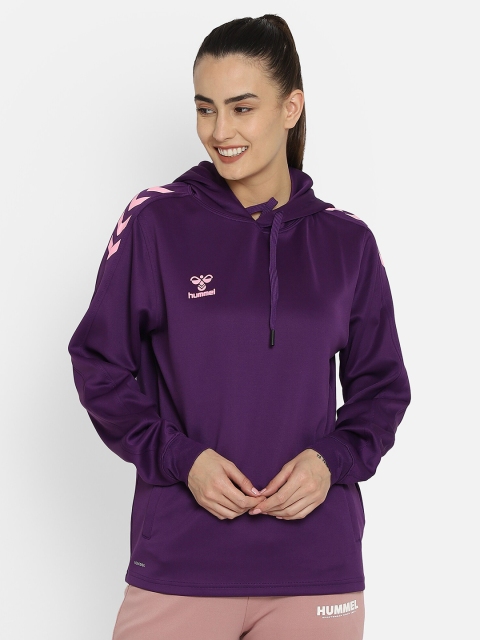 

hummel Women Purple Hooded Sweatshirt