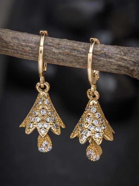 

Alankruthi Gold-Plated Floral Jhumkas