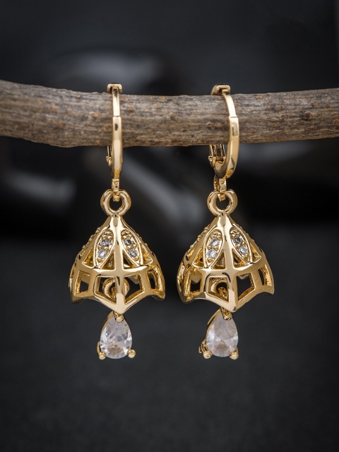 

Alankruthi Gold Tone Fancy Jhumka Earrings