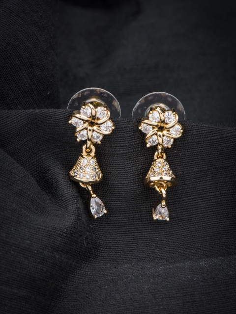 

Alankruthi Gold-Toned Floral Drop Earrings