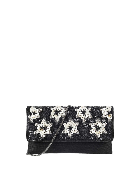 

Metro Black & White Embellished Embroidered Purse Clutch