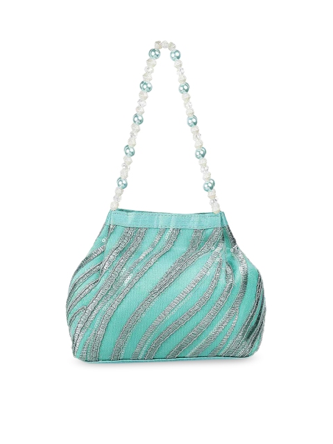 

Metro Blue Swagger Handheld Bag with Quilted