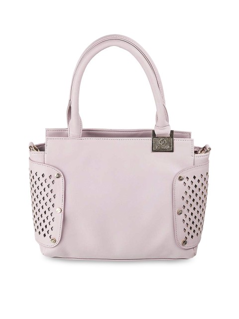 

Metro Purple PU Structured Handheld Bag with Cut Work