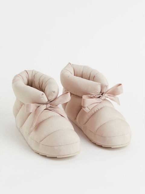 

H&M Women Beige Padded Slippers
