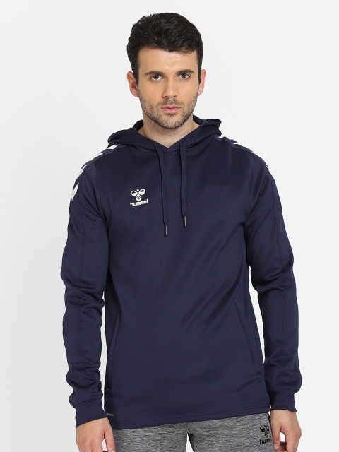 

hummel Men Blue Hooded Sweatshirt