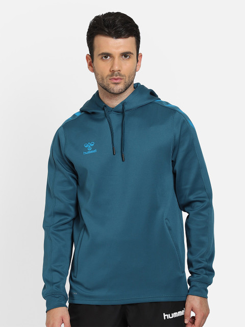 

hummel Men Blue Hooded Sweatshirt
