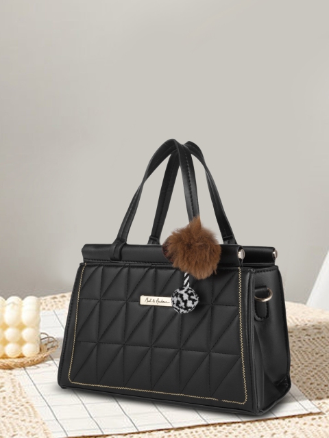 

Mast & Harbour Black Quilted Handheld Bag