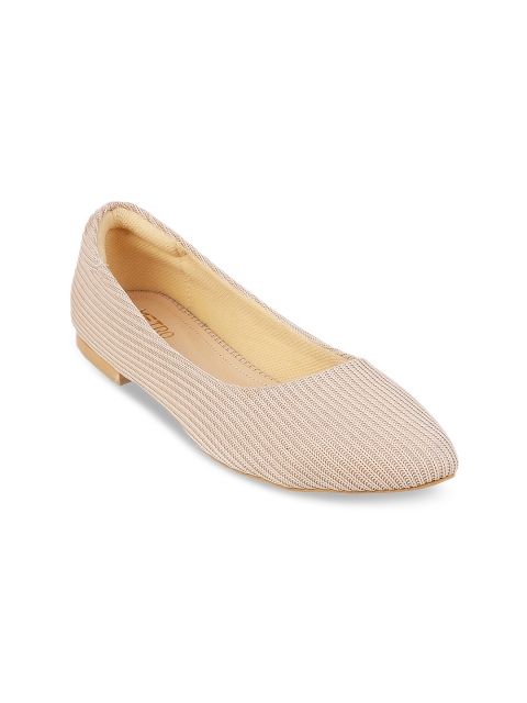 

Metro Women Beige Striped Ballerinas