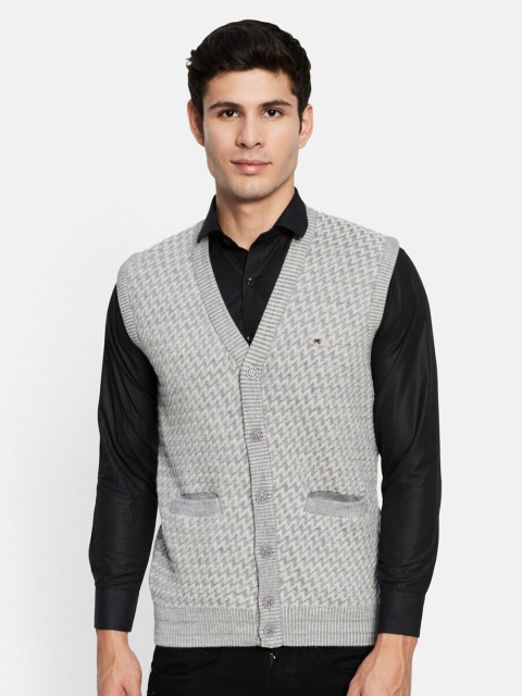 

Monte Carlo Men Grey Printed Cardigan