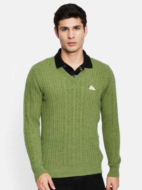 

Monte Carlo Men Green Cable Knit Pullover
