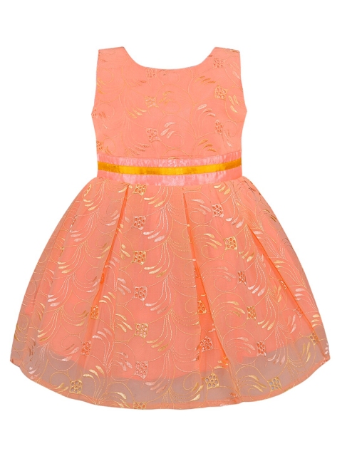 

Wish Karo Peach-Coloured Georgette Dress
