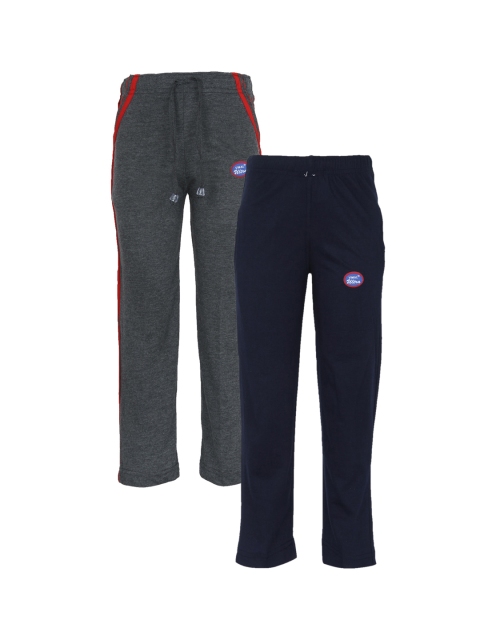 

VIMAL JONNEY Unisex Kids Multicolor Cotton Blended Trackpant Pack of 2, Grey