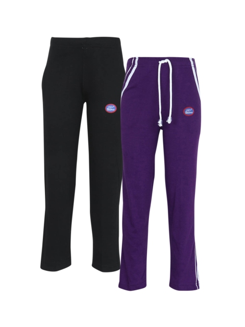 

VIMAL JONNEY Kids Pack of 2 Track Pants, Black