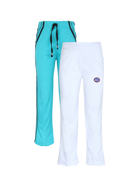 

VIMAL JONNEY Unisex Kids Multicolor Cotton Blended Trackpant Pack of 2, White