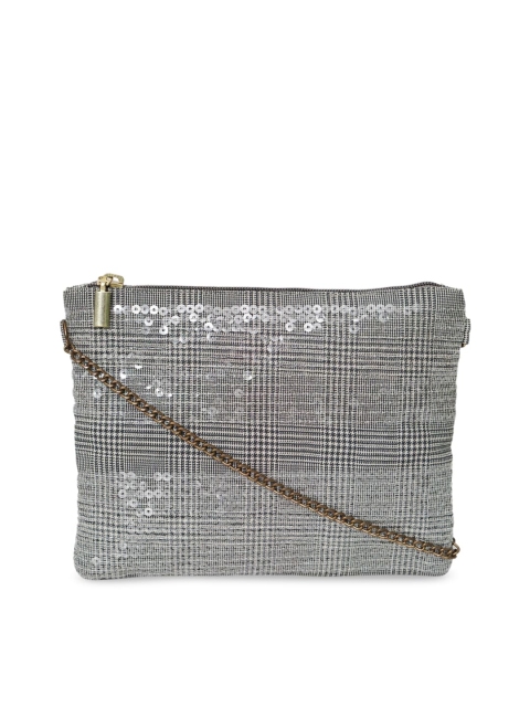 

Diwaah Grey Checked Structured Sling Bag